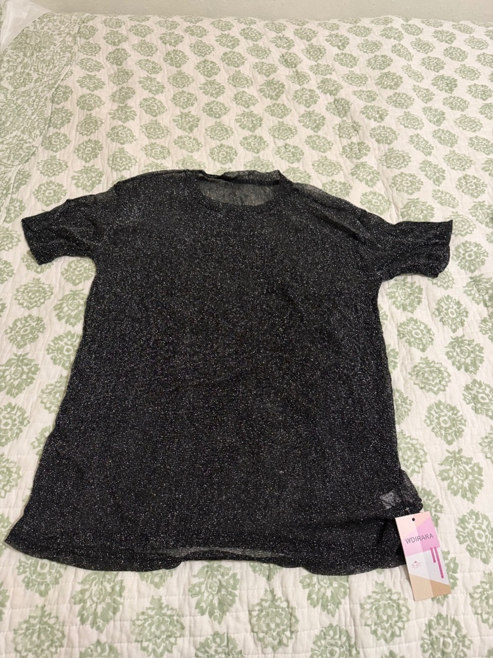 Sheer sparkly top